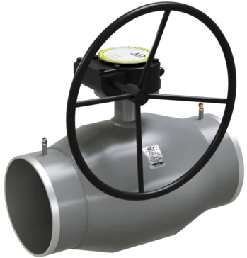 Кран шаровый LD КШЦПР Gas 125.025.П/П.03. из стали 09Г2С Ду125 Ру2,5МПа с редуктором в Воронеже